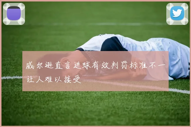 威尔逊直言进球有效判罚标准不一让人难以接受